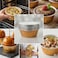 8-Piece Aluminium Foil Pots Disposable Food Containers, Heavy-Duty Foil Cooking Pots for Baking, Roasting, Meal Prep &amp; Food Storage