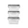 3-Piece Glass Food Storage Container Set with Airtight Locking Lids, Leakproof Meal Prep Containers, Microwave &amp; Freezer Safe Kitchen Storage Boxes