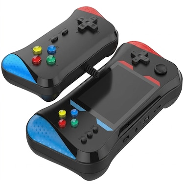 3.5 Inch Handheld Game Console with 500+ Built-in Games, TV Output Support, Rechargeable Portable Gaming Box with Joystick (Black)
