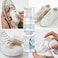 White Shoe Cleaner Kit 100ml with Brush, Sponge &amp; Towel, Sneaker Cleaner for Leather, Canvas, Suede, Knit, PU, Fabric &amp; Boots, Stain and Dirt Remover