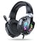 Over-Ear Gaming Headset with Microphone, RGB LED Lights, Noise-Isolating Stereo Sound Headphones with Volume Control for PC, Console &amp; Mobile Gaming