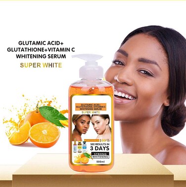 Vitamin C Brightening Body Serum with Glutathione, Nourishing Skin Tone Correcting Serum for Radiant, Smooth &amp; Hydrated Skin