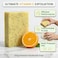 Vitamin C Brightening Soap Bar with Natural Poppy Seeds, Exfoliating Face &amp; Body Cleanser for Smooth, Radiant-Looking Skin, 250g