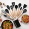 12-Piece Silicone Kitchen Utensil Set, Heat Resistant 446&deg;F Cooking Tools with Turner, Tongs, Spatula, Spoon, Whisk &amp; Brush for Nonstick Cookware