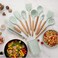 12-Piece Silicone Kitchen Utensil Set Mint Green, Heat Resistant 446&deg;F Cooking Tools with Turner, Tongs, Spatula, Spoon, Whisk &amp; Brush for Nonstick Cookware