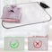 48x85cm Ironing Pad with Foam Padding &amp; Silicone Iron Rest, Portable Heat Reflective Tabletop Ironing Mat for Steam Pressing