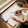 48x85cm Ironing Pad with Foam Padding &amp; Silicone Iron Rest, Portable Heat Reflective Tabletop Ironing Mat for Steam Pressing