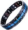 Magnetic Bracelet for Men &amp; Women, Adjustable Stainless Steel Strength Bracelet, Stylish Magnet Wristband with Sizing Tool Black Blue