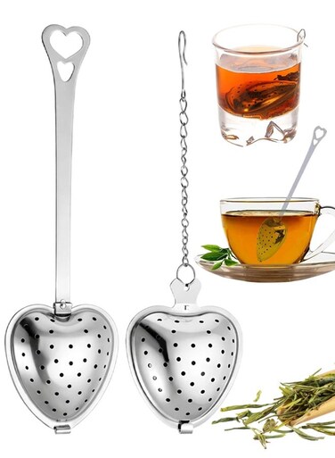 PCS Tea Infuser Spoon Tea Spoon For Loose Teas Heart Shaped Teas Steeper Stainless Steel Fine Mesh Strainer