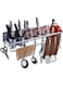 Aluminium Multipurpose Kitchen Utensils Holder Organizer Storage Stand Kitchen Utensils,Wall Mounted Kitchen Organizer Rack Include Spice Rack,Spoon Handle (60CM)