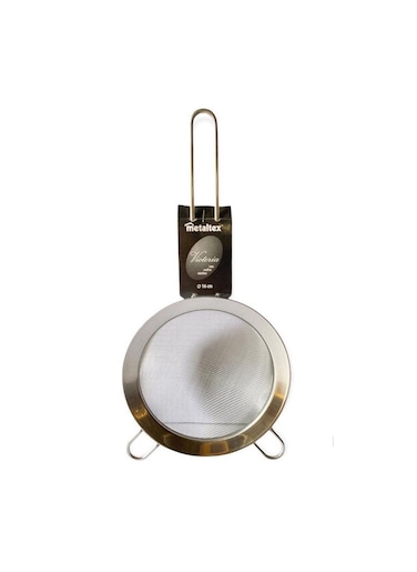 16cm Stainless Steel Strainer &ndash; Fine Mesh Sieve with Handle for Tea, Flour, Juice &amp; More