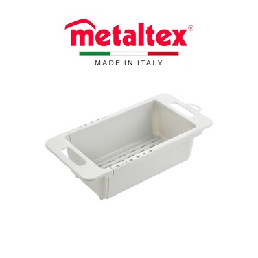 Metaltex Drainflex Extensible Over-the-Sink Colander Basket &ndash; Adjustable 35&ndash;52cm