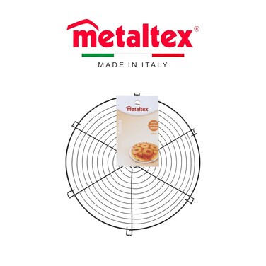 Metaltex Futura Round Cake Cooler &ndash; Non-Stick Cooling Rack 30cm, Epoxy-Coated Steel, PFAS &amp; BPA Free