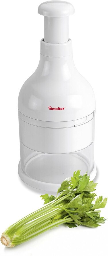 Vegetable Chopper Manual Cutter &ndash; 27.5 x 10 cm, Dishwasher Safe, White, Kitchen Tool