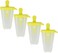 Ice Lolly Moulds &ndash; Set of 4, Multi-Colour, 10cm Reusable Popsicle &amp; Ice Cream Molds