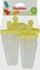 Ice Lolly Moulds &ndash; Set of 4, Multi-Colour, 10cm Reusable Popsicle &amp; Ice Cream Molds