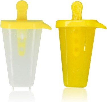 Ice Lolly Moulds &ndash; Set of 4, Multi-Colour, 10cm Reusable Popsicle &amp; Ice Cream Molds