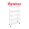 Metaltex Snello 4-Layer Multi-Purpose Cart &ndash; 4-Tier Rolling Storage Trolley with 360&deg; Spinner Wheels, Easy Assembly, LDPE Plastic Coating