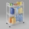 Metaltex Grande 3-Layer Multi-Purpose Cart &ndash; 3-Tier Rolling Storage Trolley with 360&deg; Spinner Wheels, Easy Assembly, LDPE Plastic Coating