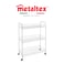 Metaltex Grande 3-Layer Multi-Purpose Cart &ndash; 3-Tier Rolling Storage Trolley with 360&deg; Spinner Wheels, Easy Assembly, LDPE Plastic Coating