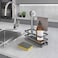 Metaltex Kitchen Sink Organizer Tokyo LAVA &ndash; Matte Black with TouchTherm Coating, Made in Italy