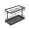Metaltex Kitchen Utensils Holder Tokyo LAVA &ndash; Matte Black Organizer &amp; Drainer with Removable Tray