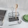 Metaltex Kitchen Utensils Holder Tokyo LAVA &ndash; Matte Black Organizer &amp; Drainer with Removable Tray