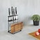 Metaltex Tokyo LAVA Knife &amp; Cutting Board Rack &ndash; Matt Black, 15 Knife Slots + 2 Board Compartments