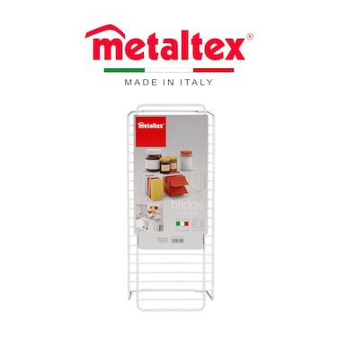 Metaltex Stackable Shelf &ndash; Bridge Multi-Purpose Shelf, Space-Saving Kitchen Organizer with LDPE Plastic Coating