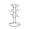 Metaltex 6-Mug Holder &ndash; Mug Tree Stand for Cups, Holds up to 6 Mugs, Touch-Therm Coating &ndash; LAVA