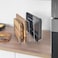 Metaltex Tray &amp; Cutting Board Holder Nevada &ndash; 5-Slot Organizer &ndash; Iron Wire Body with Polytherm Metallic Coating &ndash; Durable Kitchen Storage