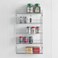 Metaltex Spice Rack Pepito &ndash; 5-Layer Wall or Cabinet Mounted Organizer &ndash; Polytherm Coating, Rust-Resistant, Made in Italy