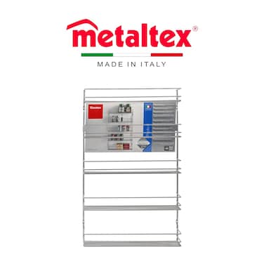 Metaltex Spice Rack Pepito &ndash; 5-Layer Wall or Cabinet Mounted Organizer &ndash; Polytherm Coating, Rust-Resistant, Made in Italy