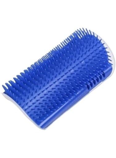 FDTY Cat Scratcher Massager for Cats Scratching Pets Brush Remove Hair Comb Grooming Table Dogs Kitten Care Royal Canin Accessories (Blue)