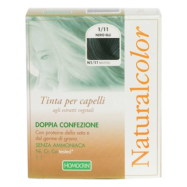 Homocrin Natural Hair Color, Black Blue 1-11