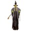 Witch With Broom &amp; Intermittent Blinking Red Led Light Eyes  240Cm