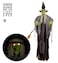 Witch With Broom &amp; Intermittent Blinking Red Led Light Eyes  240Cm