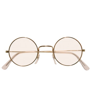 Gold Glasses With Lenses Round Shape