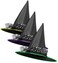 Witch Hat With Silver Glitter Stars Tulle Child Size -3 Colors Ass.