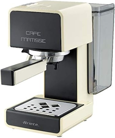 Ariete Cafe Matisse Pump Espresso Coffee Machine With Milk Frother, Ground Coffee And Pods Compatible, Maxi Cappuccino Maker, Auto Shut-Off, 850W, 15 Bar, Best For Homes And Offices, Art&lrm;1363-12