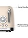 Radoco Retro Style 2-Slice Toaster - Cream