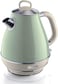 Ariete Vintage Electric Kettle 1.7L, 2000 W, Auto Shut-Off, Cordless Base, Removable And Washable Filters, Stainless Steel Walls For Boiling Water, Tea, Infusions, Green Art2869/04