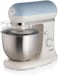 Ariete Vintage Food Processor Stand Mixer, Kitchen Machine With 5.5L Stainless Steel Bowl, 1200W, 7 Speed + Pulse, Splash Guard, Dough Maker, For Kneading, Whipping And Mixing Meat, Blue Art1588Bl