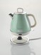 Ariete Vintage Electric Kettle 1L Small, 1630W, Auto Shut-Off, Cordless Base, Stainless Steel Walls For Boiling Water In 3 Minutes, Tea, Infusions, Green Art2868-Gr