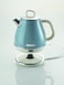 Ariete Vintage Electric Kettle 1L Small, 1630W, Auto Shut-Off, Cordless Base, Stainless Steel Walls For Boiling Water In 3 Minutes, Tea, Infusions, Blue Art2868