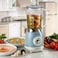Ariete Vintage Blender 1.5L, 1000W, 4 Speed Setting ​​With Glass Jar, Pulse, Ice Crusher Function, 4 Stainless Steel Blades, Ideal For Puree, Frozen Drinks, Shakes, Smoothies, Blue Art583-V-Bl