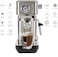 Ariete Pump Espresso Coffee Machine, 1300W, 15 Bar, Auto Shut-Off, Anti Drip System, Maxi Cappuccino Maker, Ground Coffee And ESE Pods Compatible, For Home And Office, Silver, Art1381