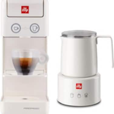 ILLY Y3.3 White Iperespresso Coffee Machine with Illy White Milk Frother &ndash; Bundle Pack
