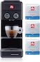 Illy Y3.3 Iperespresso Coffee Machine Bundle (Black) with 3 Pack of Iperespresso Decaffeinato Coffee Capsules