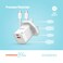 Porodo Blue Ultra-Quick 20W Wall Charger with USB-C &amp; USB-A Ports, 1M Type-C Cable, Fast Charging Adapter
